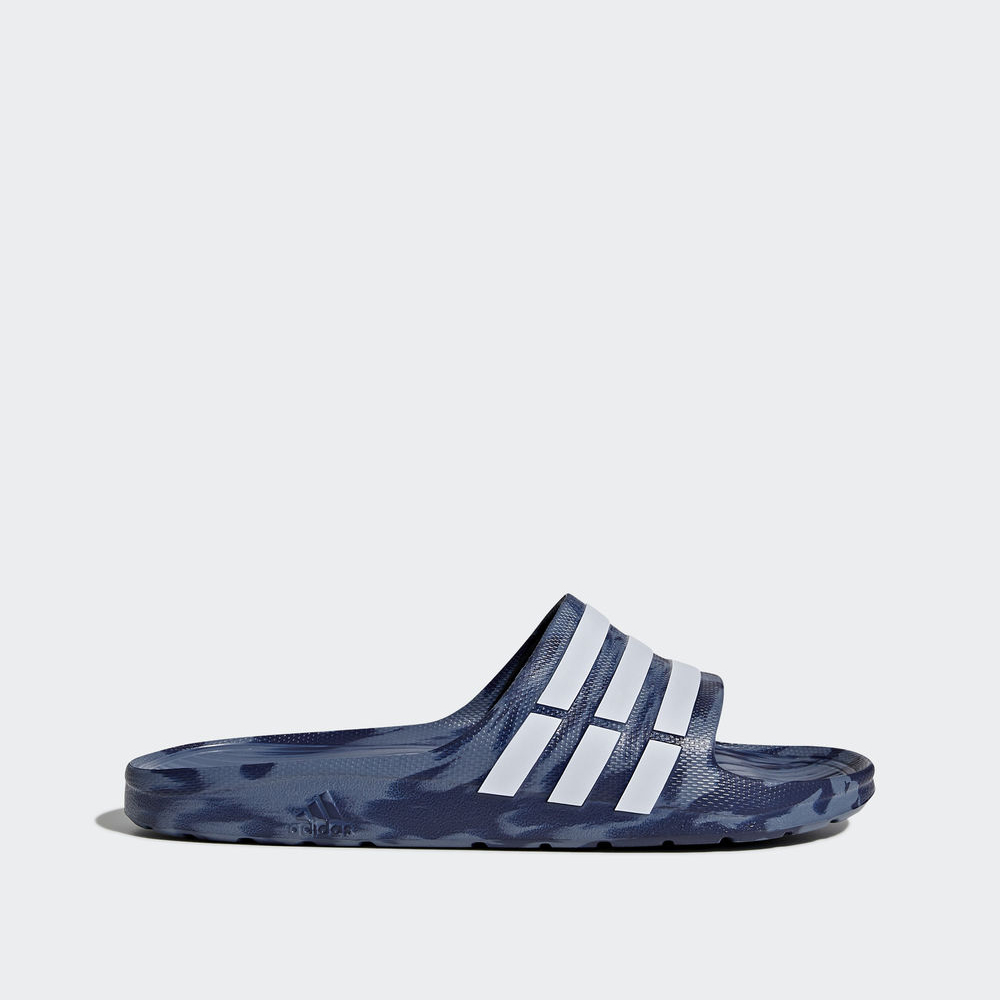 Adidas Duramo Slides - παντοφλες γυναικεια - Γκρι/Μπλε,Μέγεθος: EU 36 – 54 2/3 (815XDIRP)